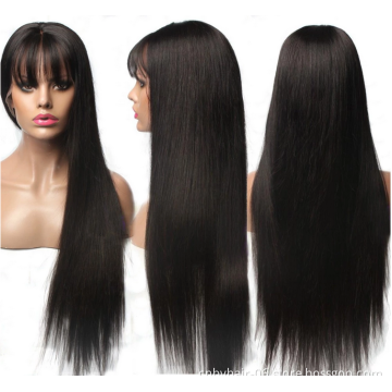 Gorgeous Lace Front Wig Bleached Knots Human Hair With Bangs,Baby Humam Luxury Hair Wig,30 Inch Curly Lace Frontal Wig